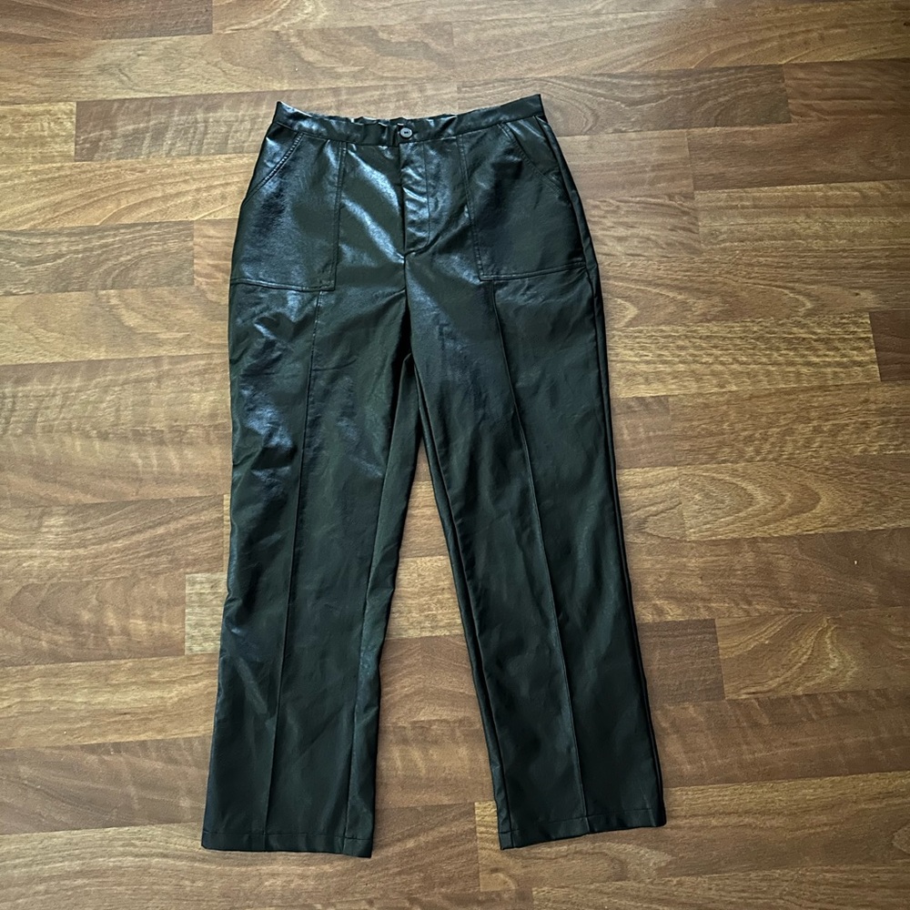 Princess Polly Black Leather Pants
